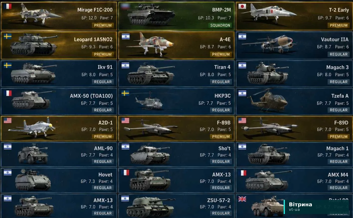 Продам Аккаунт War Thunder | Акаунт Вар тандер | Великий вибір товару